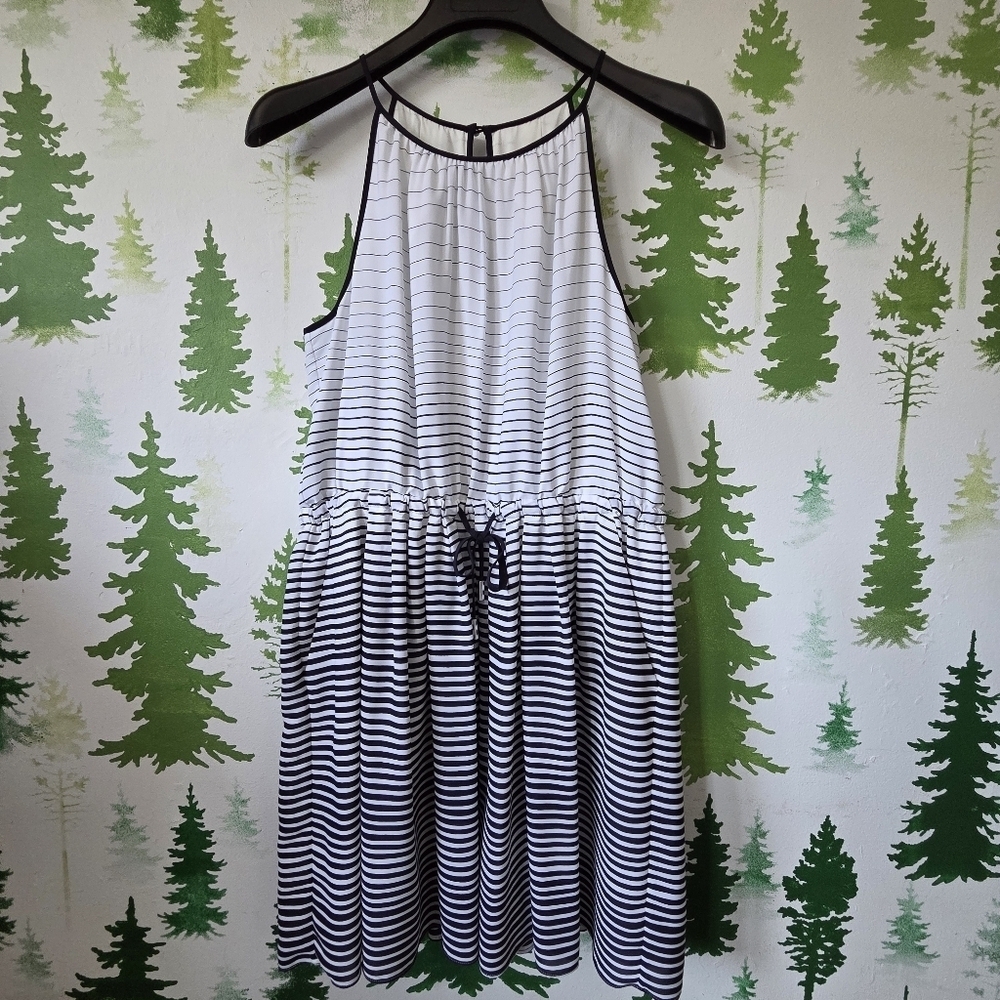 Banana Republic Striped Ombre Halter Dress.